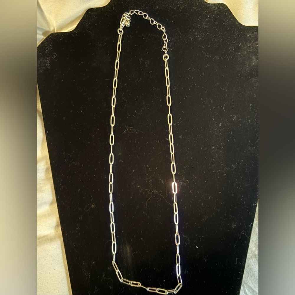 Brand new, never worn silver link necklace.
